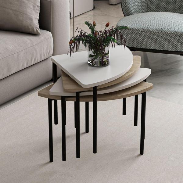 Emma Zigonlu Orta Sehpa - Senza/Beyaz - Image 1