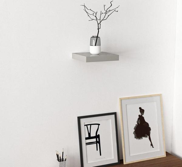 Minar Gizli Tutuculu Duvar Rafı 23 cm - P.Gri - Image 1