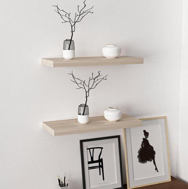 Minar Gizli Tutuculu 2'li Duvar Rafı 60 cm - Sonomo - Image 1