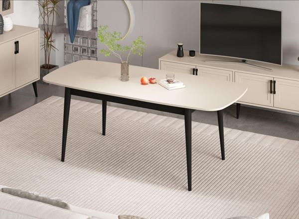 Prime Açılır Yemek Masası - Kumtaşı/Siyah Ayak - Image 1