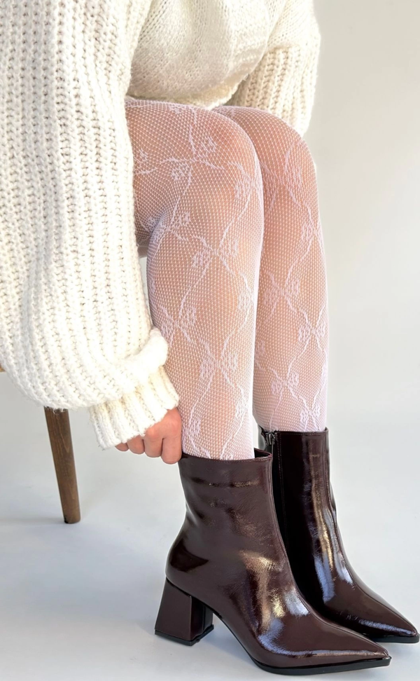 Mosy Bordo Rugan Topuklu Bot - Image 1