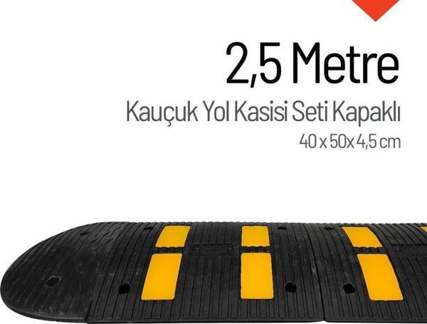Kauçuk Hız Kesici, Yol Kasisi EKO 4 Bantlı - 2,5 Metre Set - Image 1