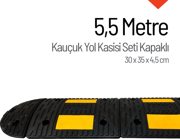 Kauçuk Hız Kesici Set Kapaklı, Yol Kasisi 5,5 metre - EKO - Image 1
