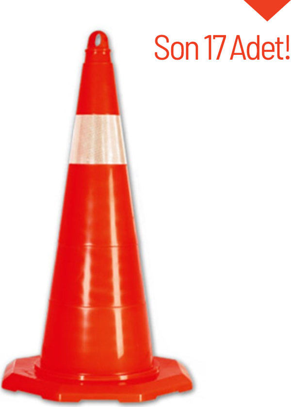 PVC Trafik Konisi 70 cm Tek Reflektifli Trafik Dubası - Image 1