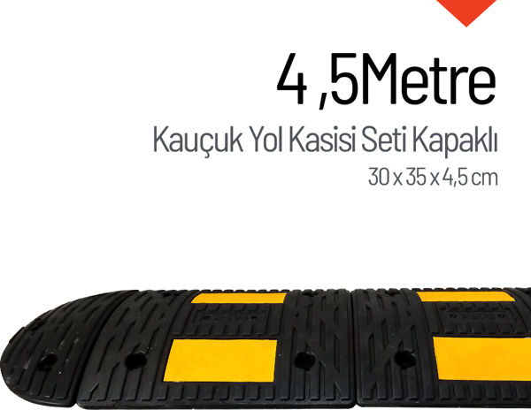 Kauçuk Hız Kesici Set Kapaklı, Yol Kasisi 4,5 metre - EKO - Image 1