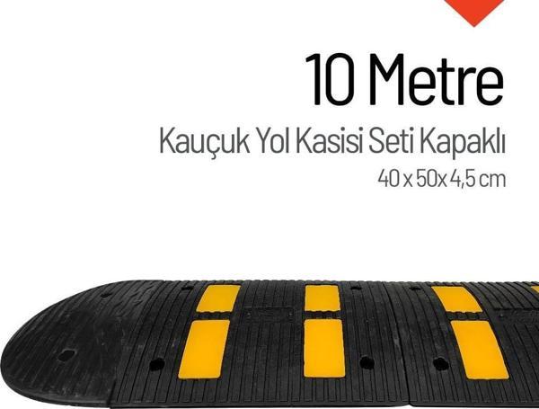 Kauçuk Hız Kesici, Yol Kasisi EKO 4 Bantlı 40 x 50 x 4.5 cm - 10 Metre - Image 1