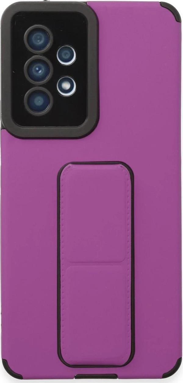 Samsung Galaxy A53 5G Kılıf Mega Standlı Silikon - Mor-(5796) - Image 1
