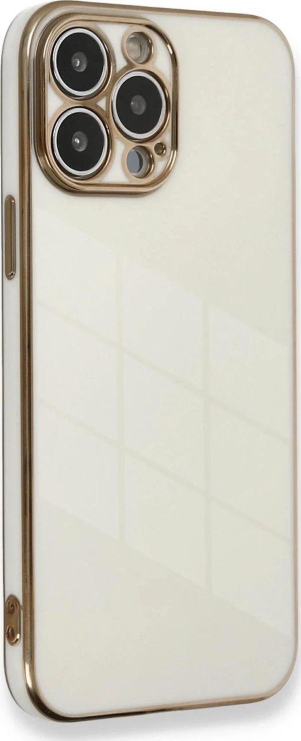 iPhone 13 Pro Kılıf Volet Silikon - Beyaz-(5796) - Image 1