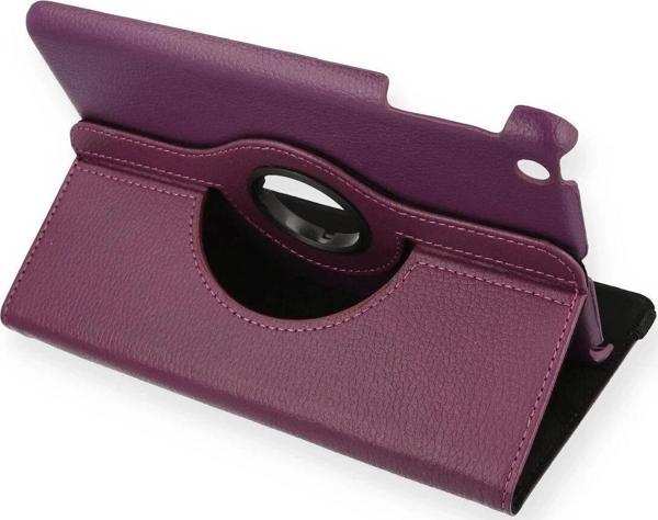 iPad Mini 1 Kılıf 360 Tablet Deri Kılıf - Mürdüm-(5796) - Image 1