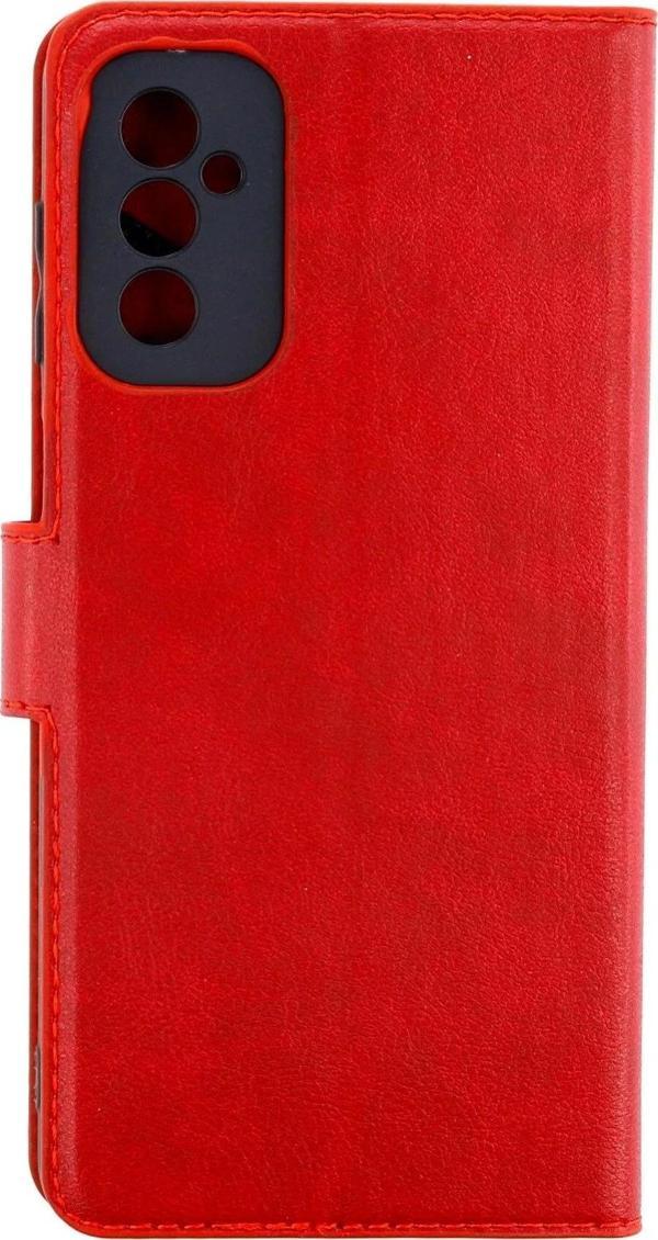 Samsung Galaxy M52 5G Kılıf Trend S Plus Kapaklı Kılıf - Kırmızı-(5796) - Image 1