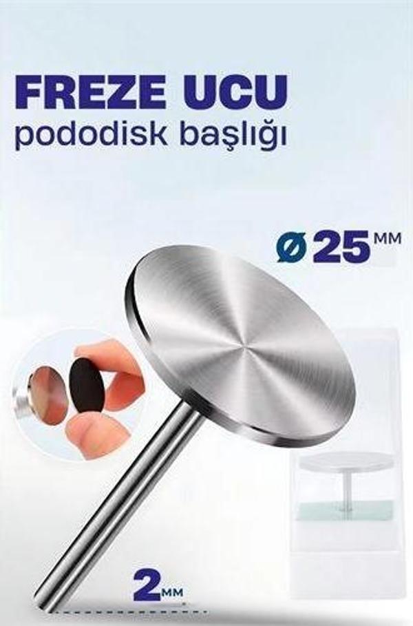 HSNET 25 mm Pododisk Başlığı - Pododisk Freze Ucu Profesyonel Paslanmaz Çelik - Image 1