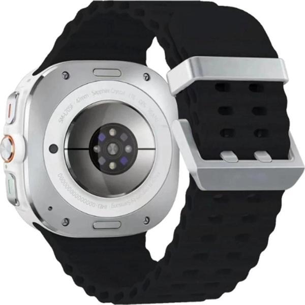 Watch 7 Ultra KR417 Rug Silikon Kordon - Siyah-(5796) - Image 1