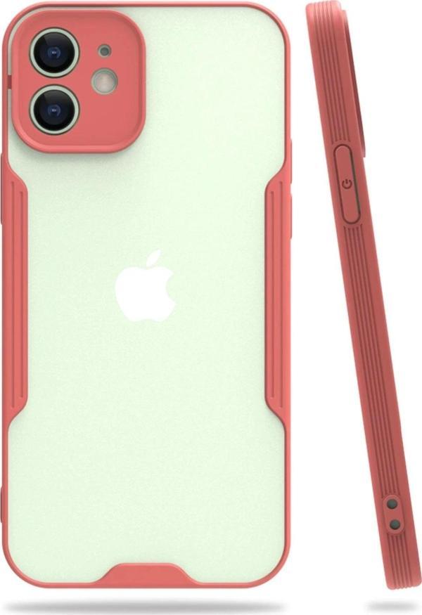 iPhone 12 Kılıf Platin Silikon - Pembe-(5796) - Image 1
