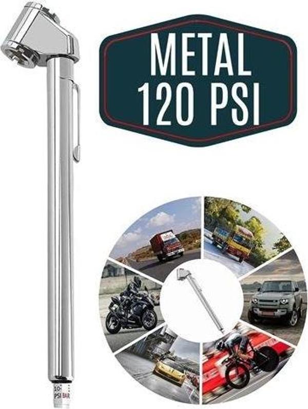 HSNET Metal Kasalı 120 Psi Lastik Hava Ölçme Saati - Image 1