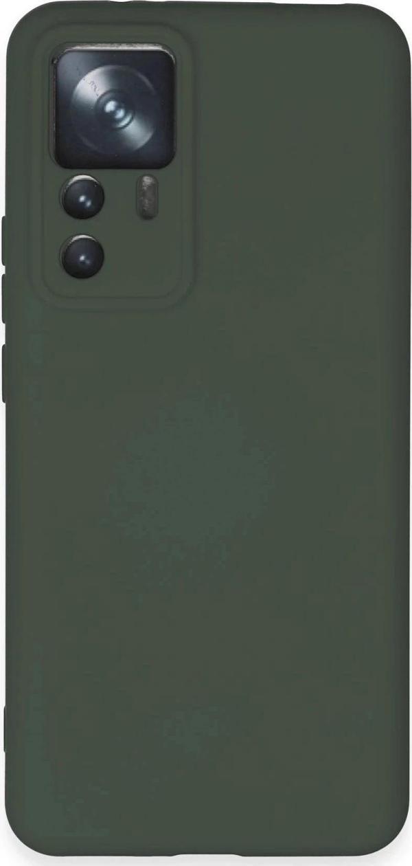 Xiaomi Mi 12T Pro Kılıf Nano içi Kadife Silikon - Koyu Yeşil-(5796) - Image 1