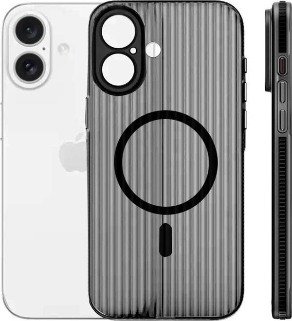 iPhone 16 Line Magsafe Kapak - Siyah-(5796) - Image 1