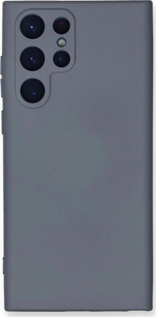 Samsung Galaxy S22 Ultra Kılıf Nano içi Kadife Silikon - Gri-(5796) - Image 1