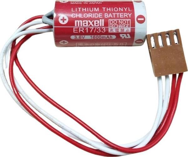 Maxell ER17/33 3.6V 2/3A 4 PIN Size Lithium Pil - Kahverengi Soket - Image 1