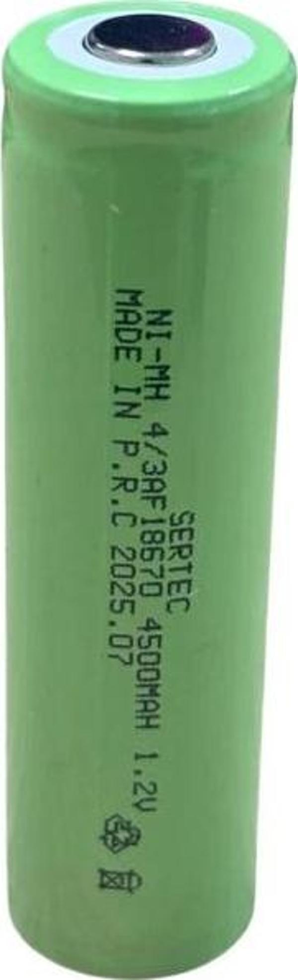 1.2V 4500 Mah - 4/3AF - Ni-MH Şarjlı Pil - (Başsız / Flat Head) - Image 1