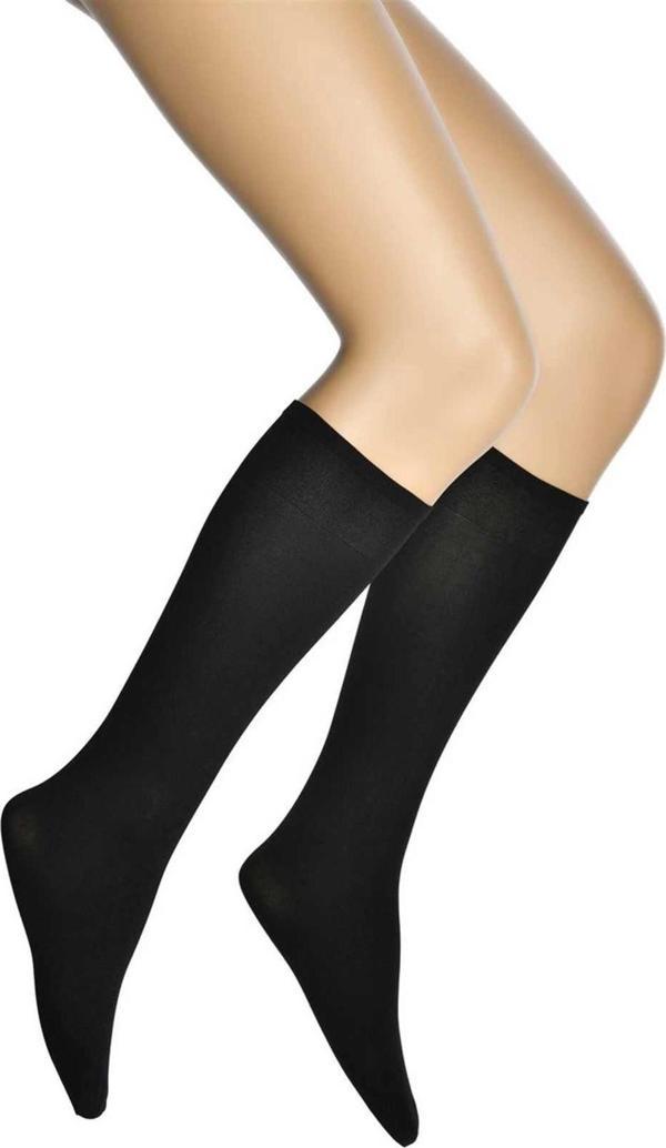 12 Adet Mikro 70 Dizaltı Kadın Çorap Siyah 500 - Image 1