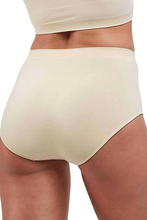 Elite Lite Kadın Yüksek Bel Dikişsiz İz Yapmaz Slip Külot Ten 811 - Image 1