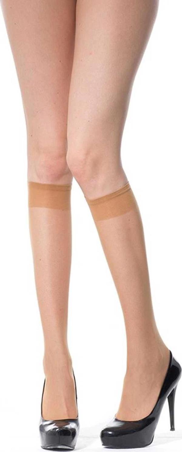 12 Adet İnce Dizaltı Çorap 20 denye 57 Ten - Image 1