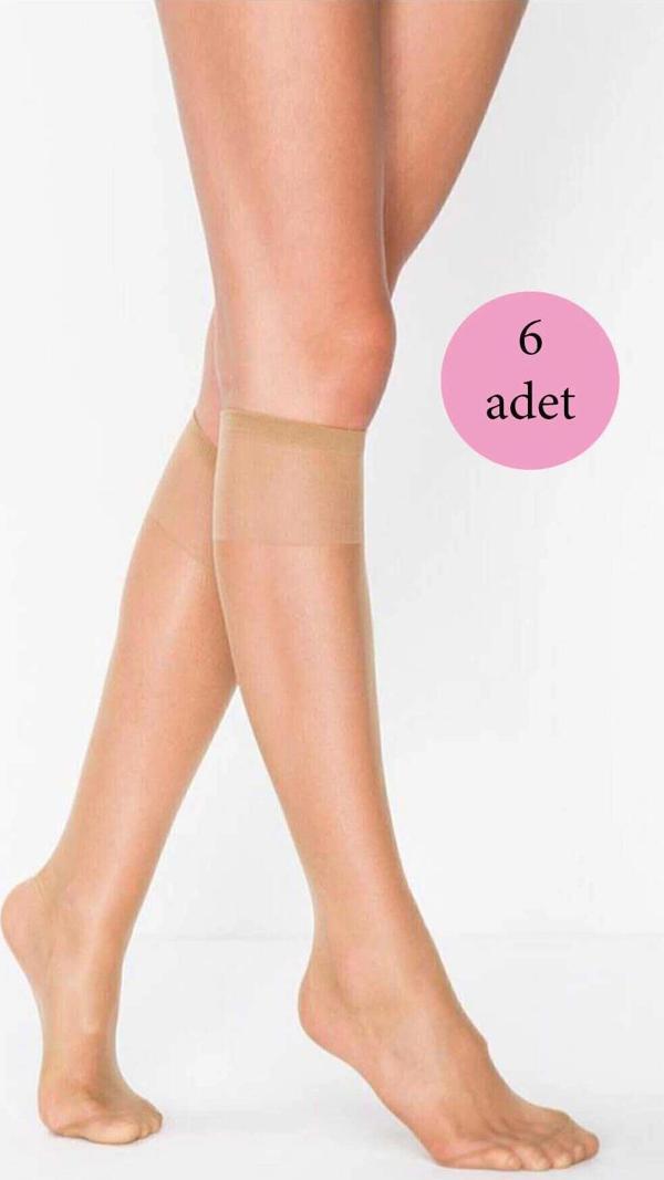 6 Adet Süper Ince 15 den Mat Pantolon Çorabı Bronz - Image 1