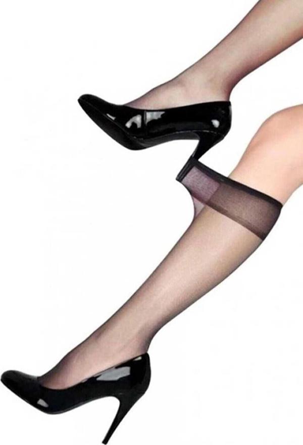 6 Adet Fit Dizaltı Çorap 15 denye 500 Siyah - Image 1