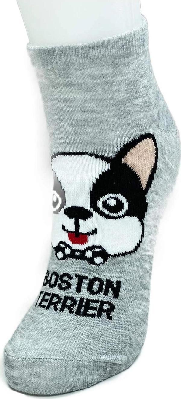 3 Çift Sevimli Köpek Temalı Baskılı Yumuşak Kadın Bilek Çorap - Image 1