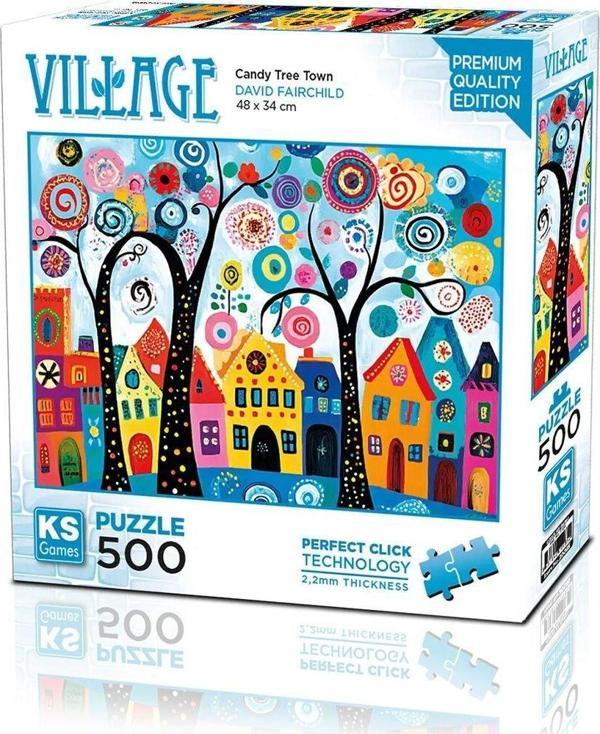 20085 PUZZLE 500 CANDY TREE TOWN - Image 1
