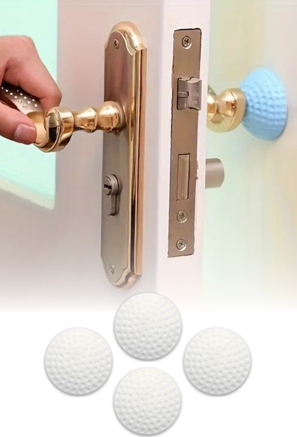 Kapı Kolu Stoperi 4lü Ped Seti Duvar Koruyucu Silikon Kapı Kolu Tamponu Darbe Önleyici - Image 1