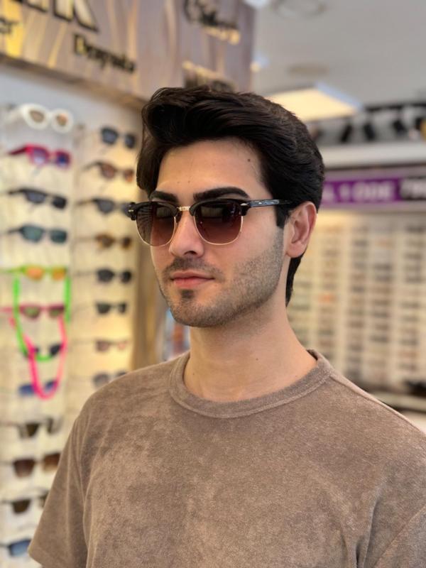 3201 Gold/Brown 49 Juliano Clubmaster Güneş Gözlüğü - Image 1