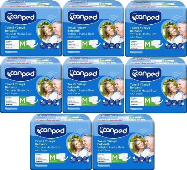 Canped Hasta Bezi Yetişkin Bel Bantlı Tekstil Yüzey M - Orta - Medium 144 (8PK*18) - Image 1