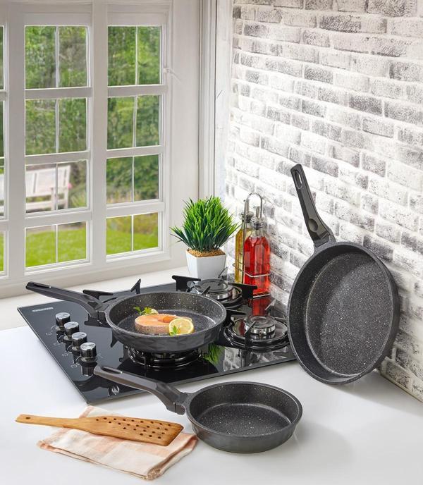 Polochef Kristal Döküm Granit 3'Lü Tava Seti - Image 1