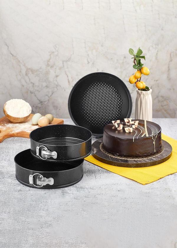 Polochef Polo Chef Planeta Granit Kelepçeli Kek Kalıbı Takımı - 3 Lü Kek Kalıbı Seti - Image 1