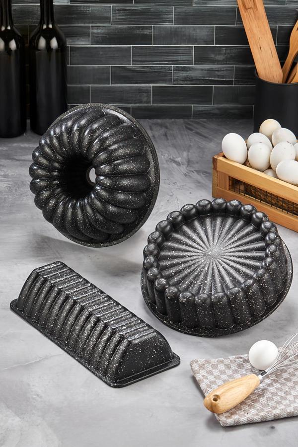 Polochef Döküm Granit 3'Lü Kek Kalıbı - Image 1