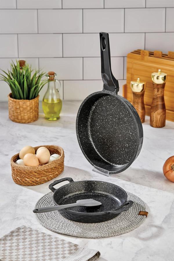 Polochef Kristal Tava Ve Sahan Set Granit - Image 1