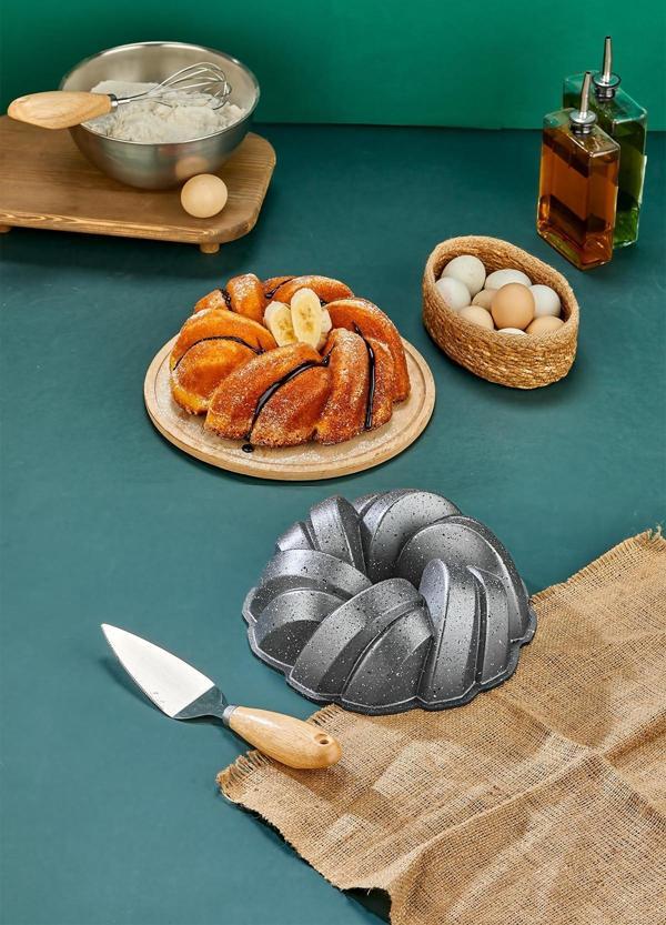 Polochef Esra Döküm Granit Kek Kalıbı Gri 26 Cm - Image 1