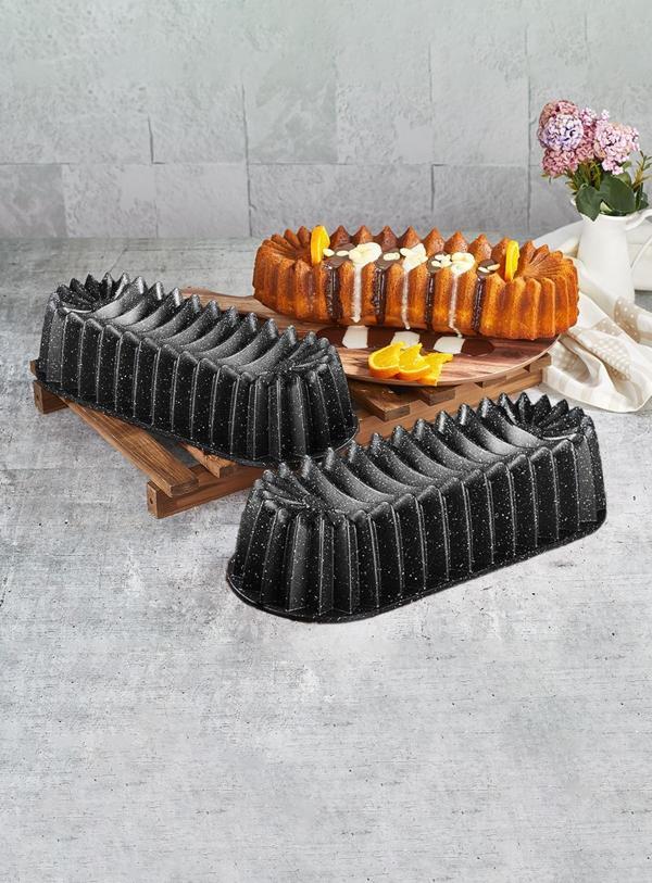 Polochef Everest Döküm Granit Kek Kalıbı Siyah 33 Cm - Image 1