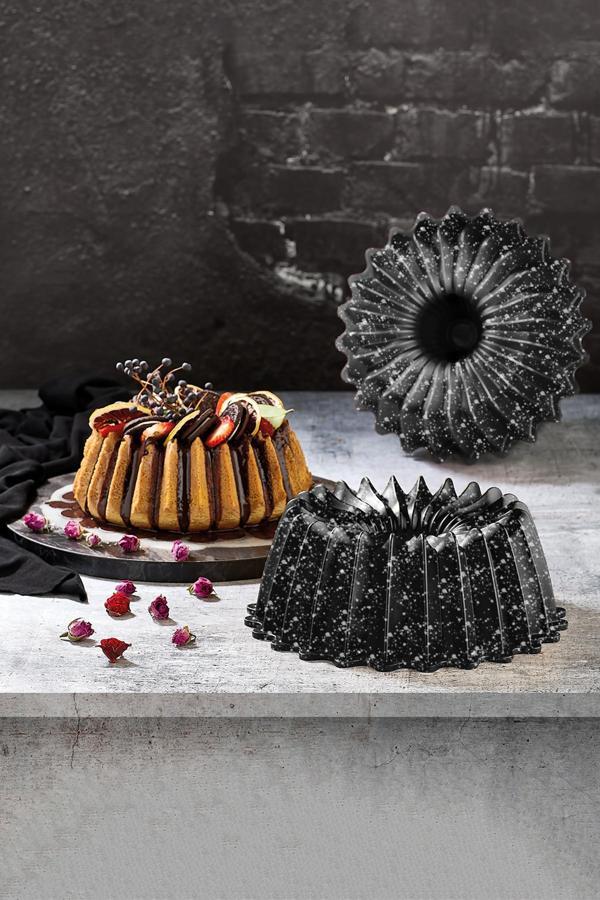 Polochef Linda Döküm Granit Kek Kalıbı Siyah 26 Cm - Image 1