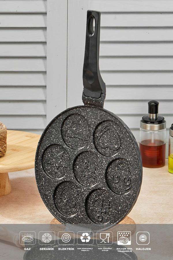 Polochef Granit Döküm Emoji Pankek Tava 26 Cm - Image 1