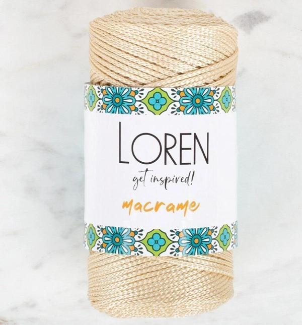 Loren Macrame Bej El Örgü İpi - RM 036 - 34326 - Image 1