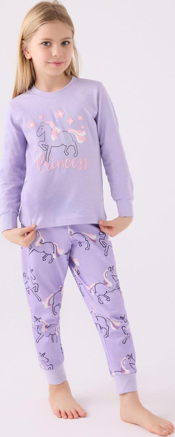 Roly Poly Princess Kız Çocuk Lila Uzun Kol Pijama Takım - Image 1