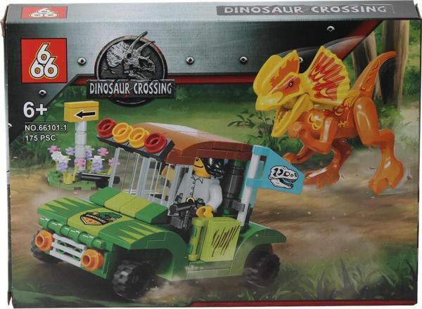 Jurassic World Dinozor Lego Uyumlu Mini Blok Akıl ve Zeka Gelişim Oyuncak Seti 175 Parça ES-66101-1 - Image 1