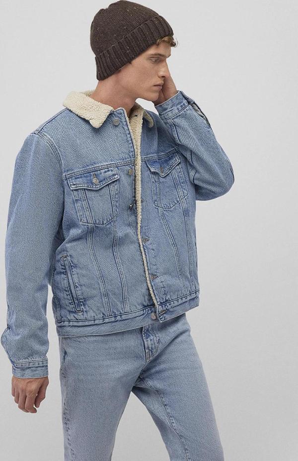 Mavi Erkek Zander Classic Denim Suni Kürklü Jean Ceket M0111214 Mavi - Image 1