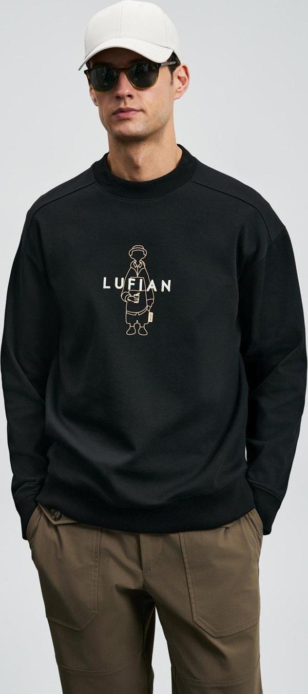 Lufian Erkek Sımba Sweatshirt 112030175 Siyah - Image 1