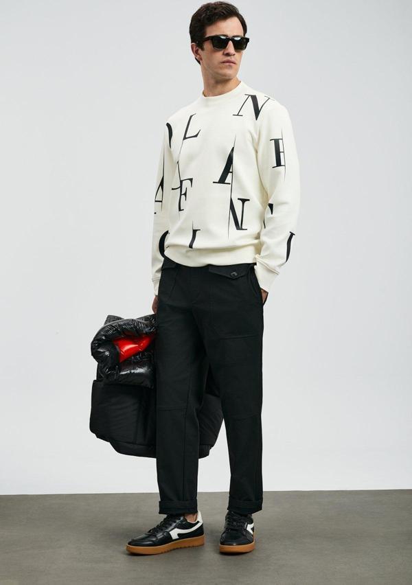 Lufian Erkek Tıffany Sweatshirt 112030184 Kırık Beyaz - Image 1