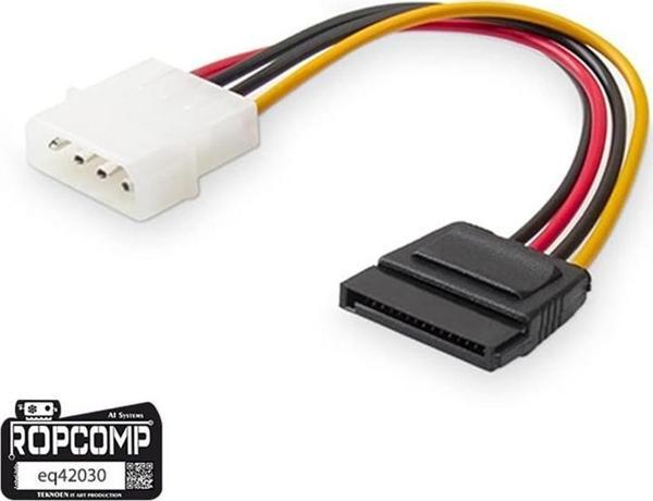 Ropcomp 4-Pin Molex Erkek - 15-Pin SATA Güç Dönüştürücü Kablo - Image 1