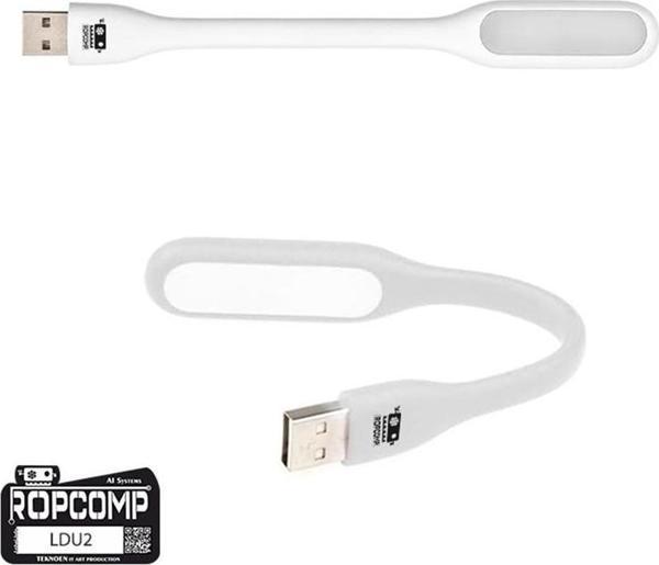 Ropcomp USB LED Işık – Esnek Okuma ve Klavye Lambası (Beyaz) - Image 1
