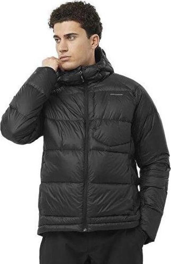 Salomon Outline Down Hooded Jkt M Erkek Outdoor Montu LC2361000 Siyah - Image 1